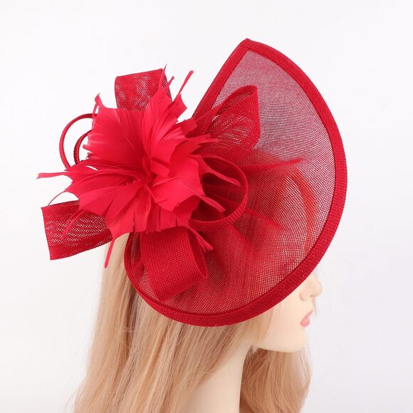Women Fascinator Hats Tea Party Hat Vintage Pillbox Hat Headband For 8539
